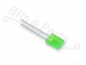 LED rectangle green opaque 2x5x7mm